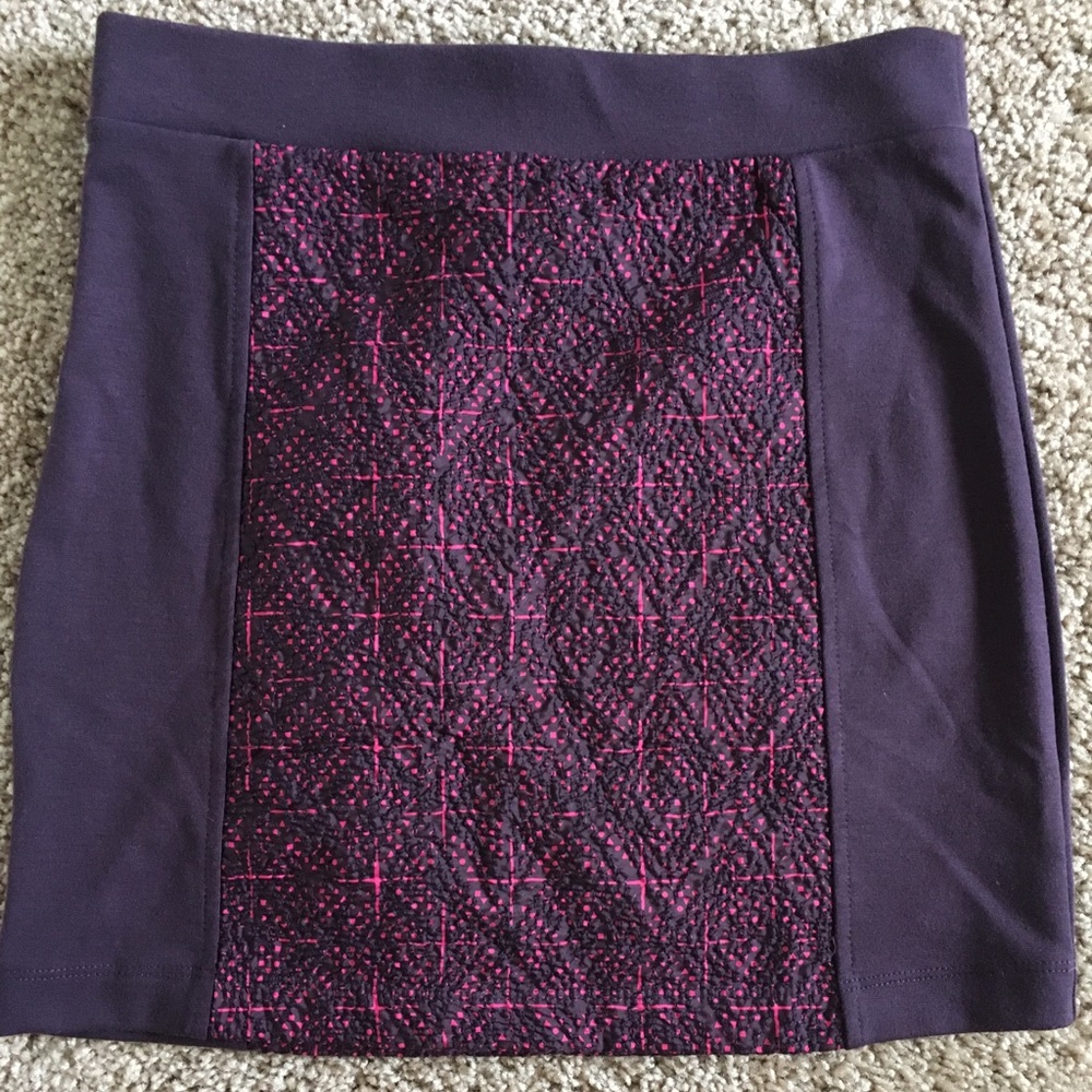 American Eagle Exposed Zipper Back Purple Skirt